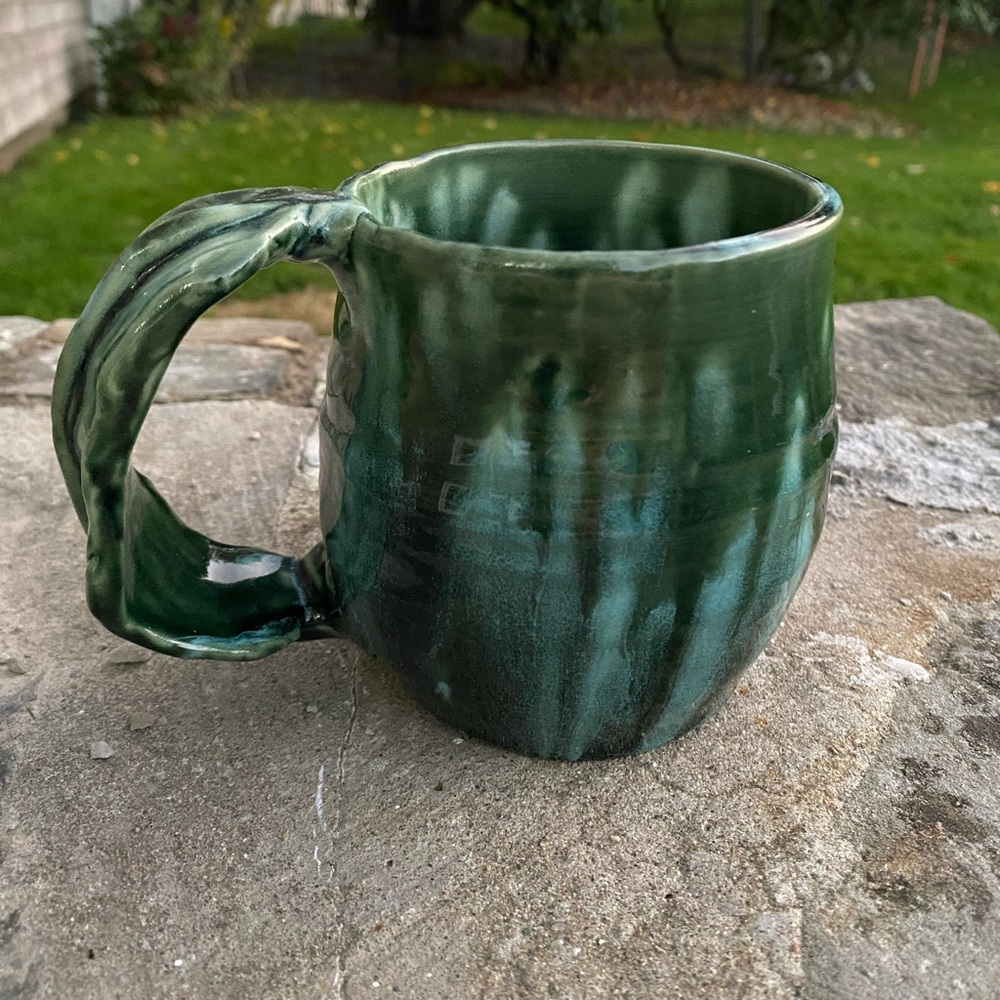 Jade green Pottery mug